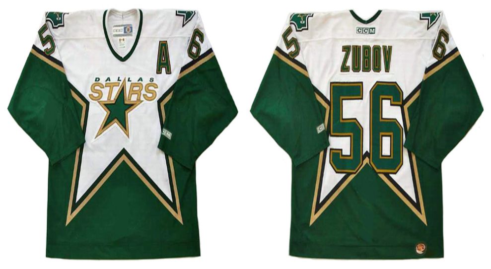2019 Men Dallas Stars #56 Zubov Green CCM NHL jerseys->dallas stars->NHL Jersey